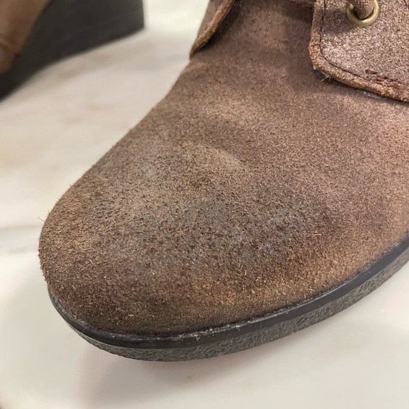 Suede Shearling Ugg Wedges - Picture 7 of 7